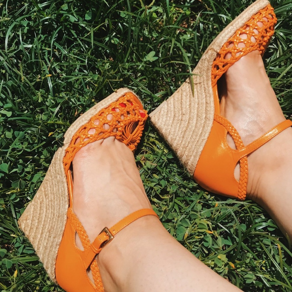 Vintage espadrille wedges 6 - 6.5